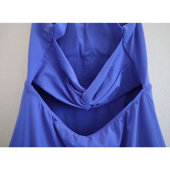 Halara Women's Sz M Blue Play It My Way 2-in-1 Mini Twist Back Activewear Dress - Picture 4 of 9